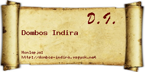 Dombos Indira névjegykártya